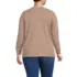 Women's Plus Size Cotton Relaxed Long Sleeve Crew Neck, Back