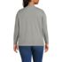 Women's Plus Size Cotton Relaxed Long Sleeve Crew Neck, Back