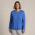 Women's Plus Size Cotton Relaxed Long Sleeve Crew Neck, Front