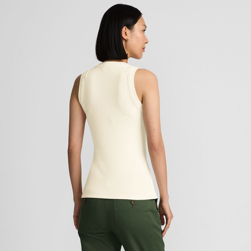 Women's Drapey Rib Skimming Tank Top | Lands' End