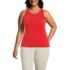 Women's Plus Size Drapey Rib Skimming Tank Top, Front