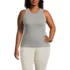 Women's Plus Size Drapey Rib Skimming Tank Top, Front