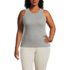 Women's Plus Size Drapey Rib Skimming Tank Top, Front