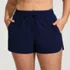 Women's Plus Size 3" Packable Cover-up Swim Shorts, Front