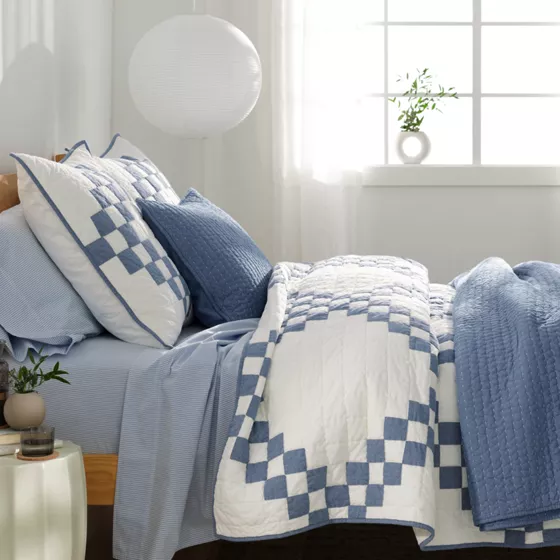 Irish Chain Quilt and Sham - primary