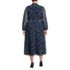 Women's Plus Size Lurex Chiffon V Neck Midi Dress, Back