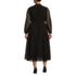 Women's Plus Size Lurex Chiffon V Neck Midi Dress, Back