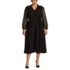 Women's Plus Size Lurex Chiffon V Neck Midi Dress, Front