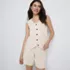Women's Crepe Button Front Vest, alternative image