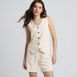 Women's Crepe Button Front Vest, Front