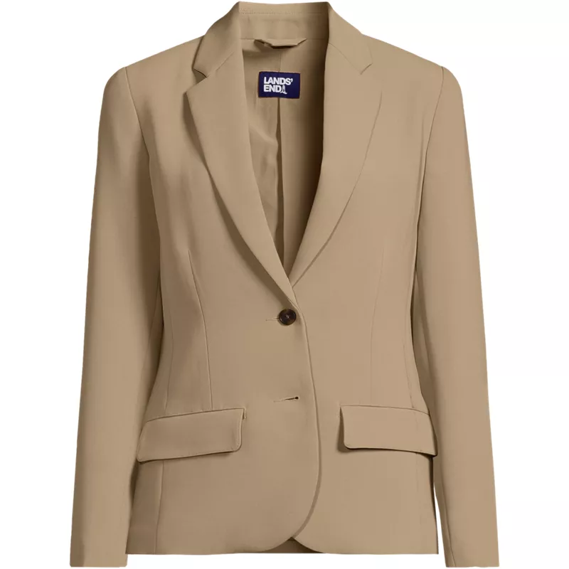 Women's Petite Crepe Blazer, Front