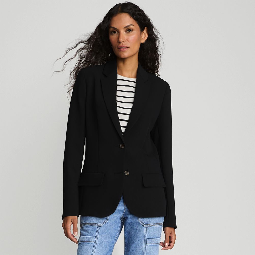 Women's Crepe Fluid Blazer | Lands' End
