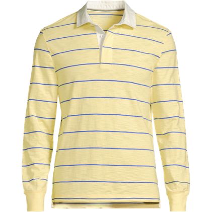 Men's Long Sleeve Textured Rugby Polo - image 3