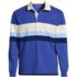 Men's Long Sleeve Textured Rugby Polo, Front