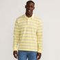 Men's Long Sleeve Textured Rugby Polo