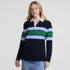 Men's Long Sleeve Lightweight Slub Rugby Polo, Front
