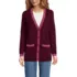 Women's Fine Gauge Cotton Cardigan with Tipping Sweater, Front