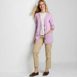 Women's Fine Gauge Cotton Cardigan with Tipping Sweater, alternative image