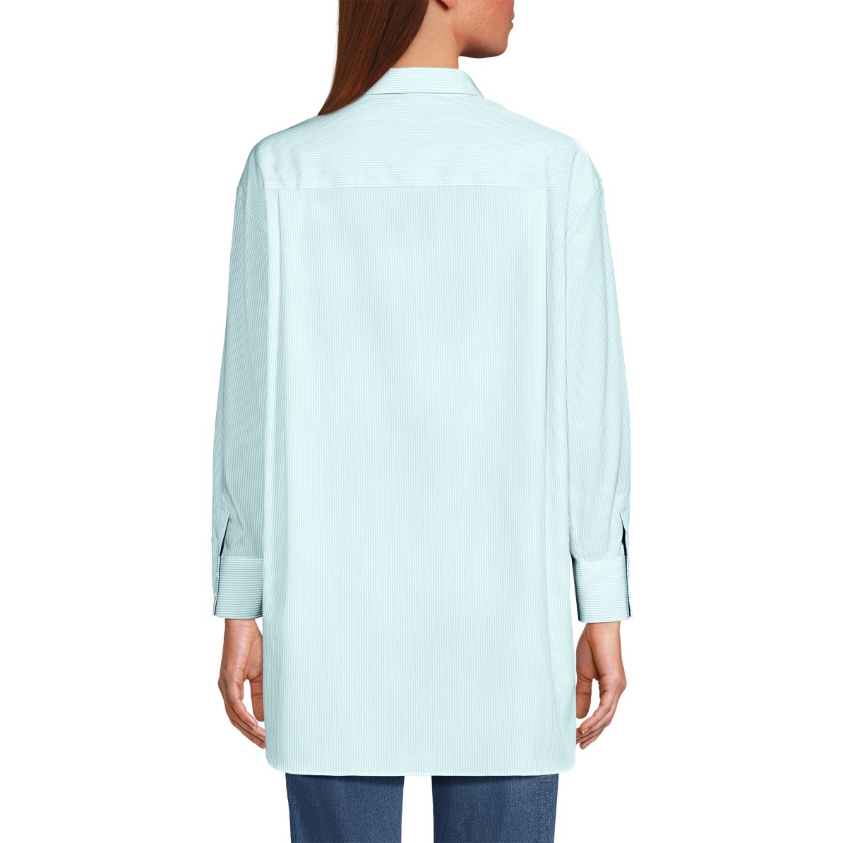 Women's No Iron Poplin Extra Long Tunic