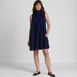 Women's Cotton Voile Mock Neck Shift Dress, Front