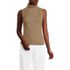 Women's Fine Gauge Cotton Turtleneck Tank Sweater, Front
