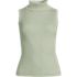 Women's Fine Gauge Cotton Turtleneck Tank Sweater, Front
