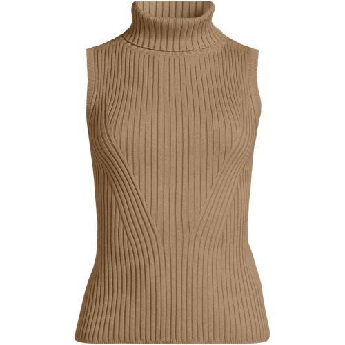 Pull Col Roule Sans Manches Femme Stature Standard