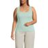 Women's Plus Size Wide Rib Tank Top, Front