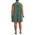 Women's Plus Size Cotton Voile Mock Neck Shift Dress, Back