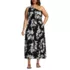 Women's Plus Size One Shoulder Crepe Midi Dress, Front