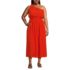 Women's Plus Size One Shoulder Crepe Midi Dress, Front