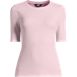 Women's Drapey Rib Skimming Elbow Sleeve Crew Neck T-shirt, Front