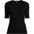Women's Plus Size Drapey Rib Skimming Elbow Sleeve Crew Neck T-shirt, Front