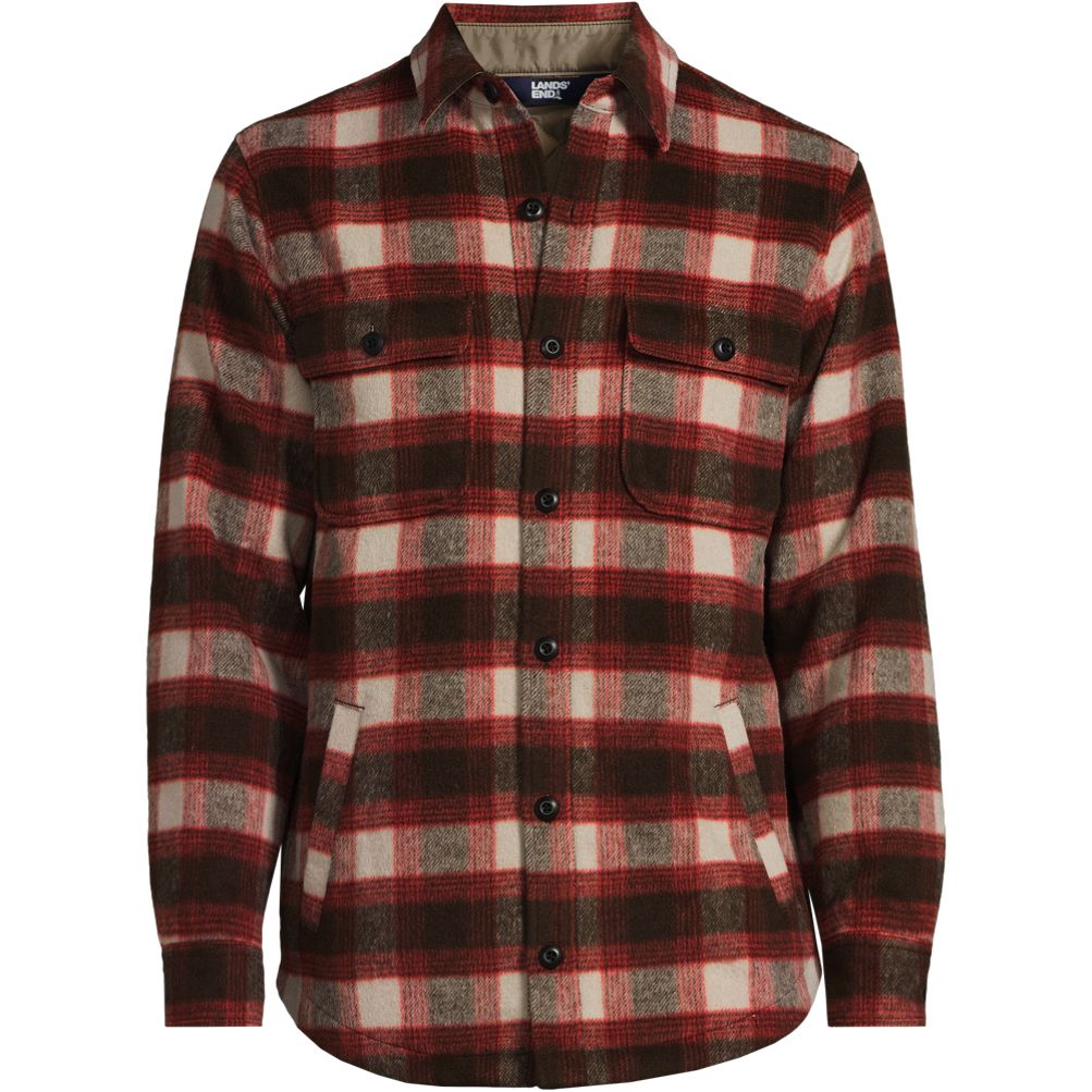 Men's Super Brushed Shirt Jacket | Lands' End