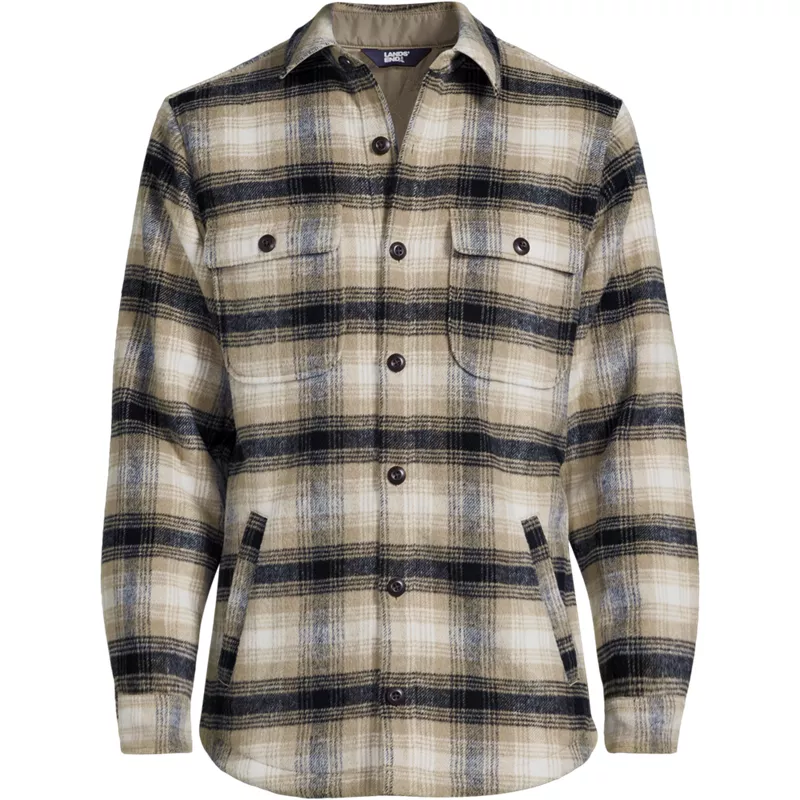 Men's Super Brushed Shirt Jacket, Front