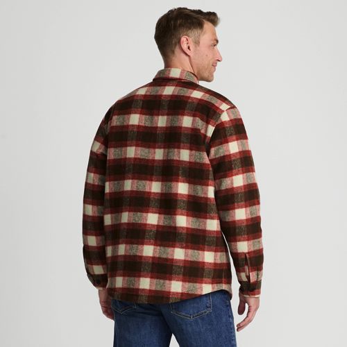  Lands' End Hemdjacke Aus Gebürstetem Flanell Und Stepp, Herren, Größe:44-46 Regular, Braun, Woll-mischung/polyester-mischung, By Lands' End 
