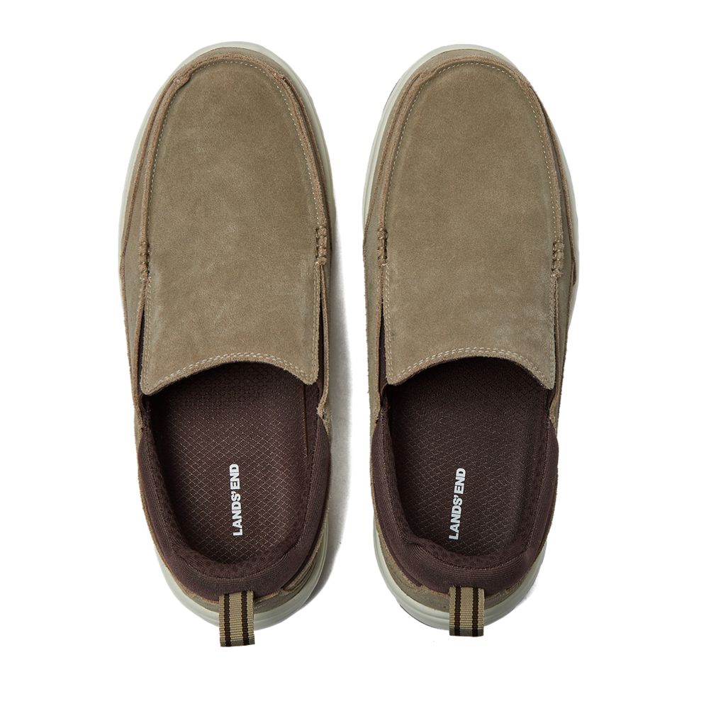 Land\'s End men\'s 8.5 brown suede shoes Mens Suede Shoes | Lands main image 4