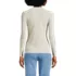 Women's Drapey Rib Skimming Long Sleeve Henley T-Shirt, Back