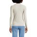 Women's Drapey Rib Skimming Long Sleeve Henley T-Shirt, Back