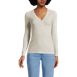 Women's Drapey Rib Skimming Long Sleeve Henley T-Shirt, Front