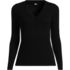 Women's Drapey Rib Skimming Long Sleeve Henley T-Shirt, Front