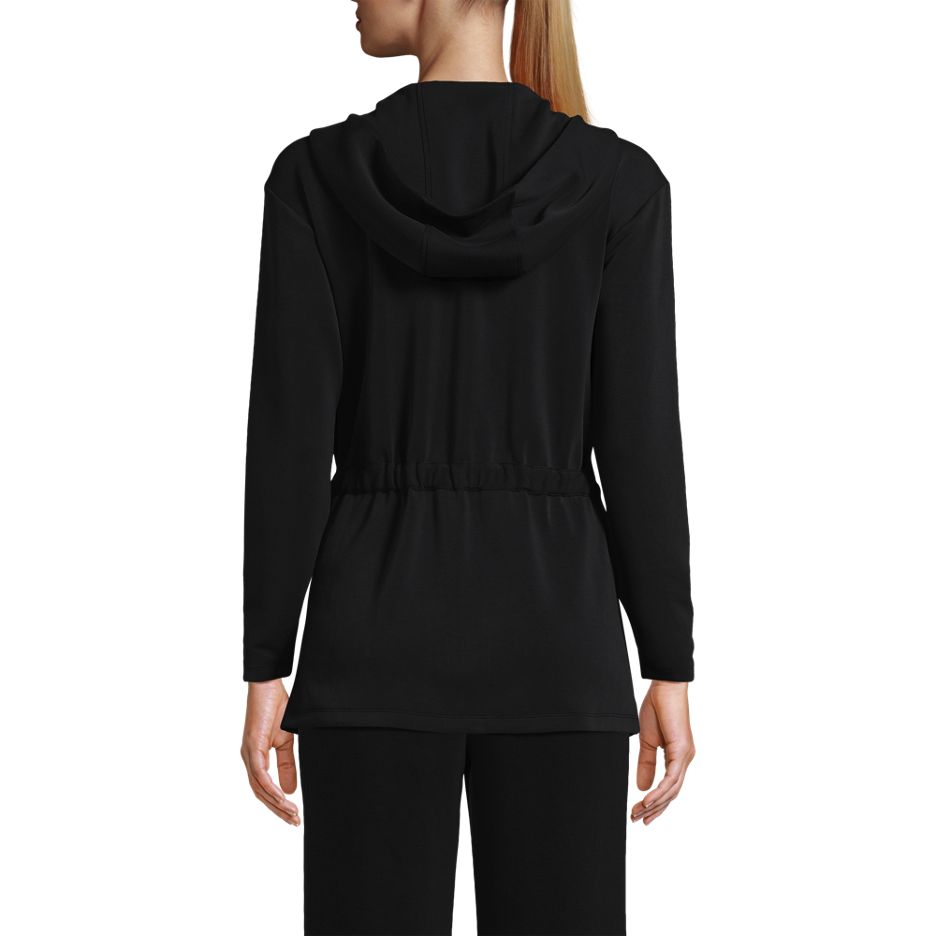 Women's Cupro Long Sleeve Full Zip Tunic Hoodie