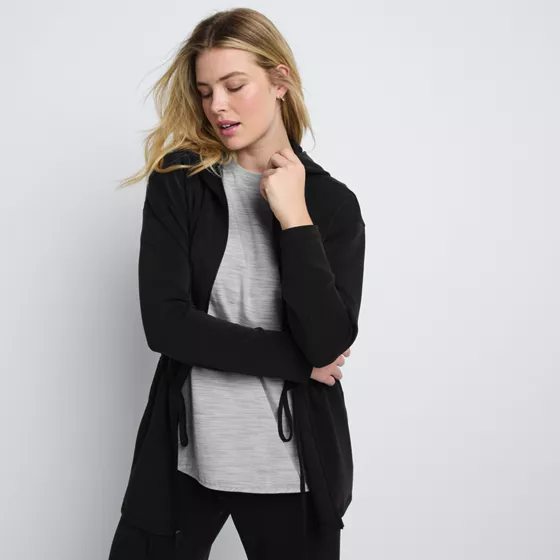 Women's Cupro Long Sleeve Full Zip Tunic Hoodie - primary