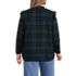 Women's Plus Size Ruffle Front Flannel Popover Blouse, Back
