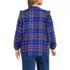 Women's Plus Size Ruffle Front Flannel Popover Blouse, Back