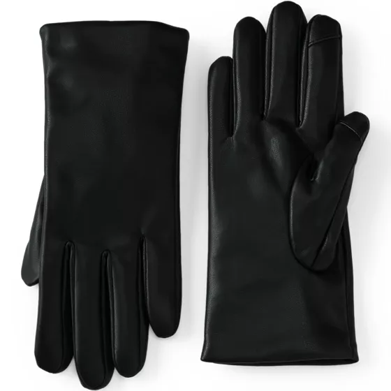 Women's Cashtouch Lined Faux Leather Glove - primary