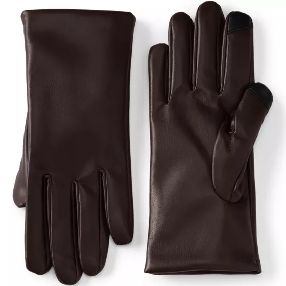 Women's Cashtouch Lined Faux Leather Glove - primary