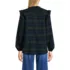 Women's Ruffle Front Flannel Popover Blouse, Back
