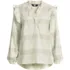 Women's Ruffle Front Flannel Popover Blouse, Front