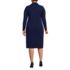 Women's Plus Size Knit Rib Button Front Dress, Back
